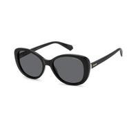POLAROID PLD 4154/S/X Sunglasses, 807 Black, 55mm, 18mm Women's