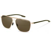 Porsche Design P8949 Occhiali Da Sole Unisex Oro Pilot Marrone 62mm