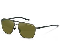 Porsche Design P8949 Occhiali Da Sole Unisex Grigio Pilot Verde 62mm Polarizzato