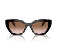 Prada Donna PR A09S 1AB0A6 Occhiali da sole Acetato Nero Marrone Farfalla Normale Sfumato