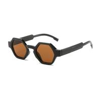 Occhiali da sole punk poligonali di lusso donna uomo moda vintage piccola montatura occhiali da sole steampunk retrò tonalità uniche, C4, taglia unica