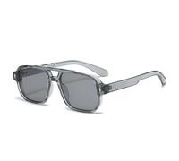 Occhiali da sole quadrati da donna alla moda, popolari, retrò, trasparenti, con lenti da mare, UV400, da uomo, con rivetti, punk, gialli e blu, per shopping, viaggi, spiaggia, feste, ciclismo, aranci