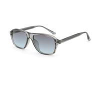 Occhiali da sole quadrati vintage, da uomo, alla moda, con montatura grande, UV400, grigio.
