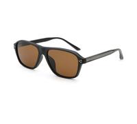 Occhiali da sole quadrati vintage, da uomo, alla moda, con montatura grande, UV400, nero e marrone