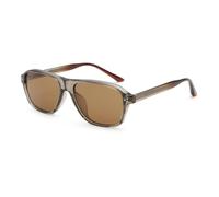Occhiali da sole quadrati vintage, da uomo, alla moda, con montatura grande, UV400, verde e marrone