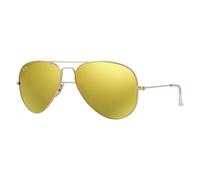 Occhiali Da Sole Ray Ban Aviator Metal RB3025 112/93 Oro Con Specchio Oro 55MM