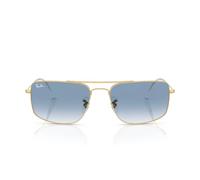 Ray - Ban Unisex Ray - Ban RB3779 EXPLORER 3 001/3F Occhiali da sole Metallo Oro Blu Squadrata Normale Sfumato