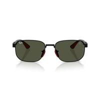 Ray-Ban - Rb8329m Scuderia Ferrari Collection - Occhiali da sole irregolari color nero opaco con lenti verdi XXL