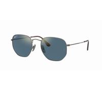 Occhiali da sole Ray-Ban Hexagonal Titanium Demigloss Gunmetal Polarized Blue...