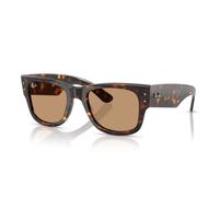 Ray - Ban Unisex RB0840S MEGA WAYFARER 902/53 Occhiali da sole Acetato Tartaruga Marrone Squadrata Normale
