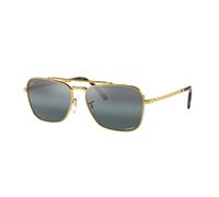 Occhiali da sole Ray-Ban New Caravan Gold Silver Blue Polarized RB3636 9196/G6