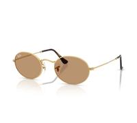 Ray - Ban Unisex RB3547 OVAL 001/53 Occhiali da sole Metallo Oro Marrone Rotonda Normale