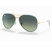 Occhiali Da Sole Ray Ban RB3025JM 9196BH 58-14 Verde Oro Verde /Blu Gradiente