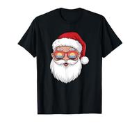 Occhiali da Sole retrò con Viso di Babbo Natale Maglietta