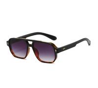 Occhiali da sole retrò da uomo con doppi ponti, occhiali da sole sfumati UV400, occhiali da sole alla moda, occhiali da sole arancioni con rivetti, per shopping, viaggi, spiaggia, feste, ciclismo, ne