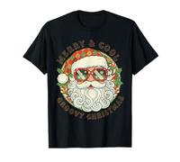 Occhiali da Sole retrò Divertenti con Faccia di Babbo Natale Groovy Candy Maglietta