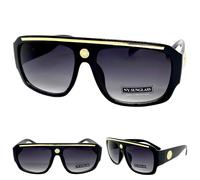 Occhiali Da Sole Retro Hardcore Hip Hop Eleganti Neri Con Montatura Spessa