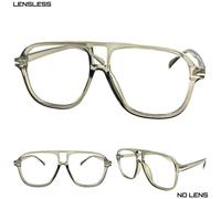 Occhiali Da Sole Retro Oversize Grigi Senza Lenti Solo Montatura
