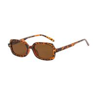 Occhiali da sole rettangolari piccoli e alla moda, popolari, da donna, retrò, con sfumature sfumate, UV400, da uomo, per lo shopping, i viaggi, le feste in spiaggia, il ciclismo, leopardati, taglia u