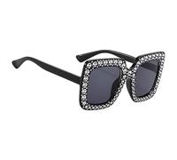 Occhiali Da Sole Rhinestone - 14.6x4,9 Cm, Occhiali Da Sole Di Grandi Dimensioni | Quadrato Decorativo - Bicchieri Di Diamanti Unisex Quadrati | Grandi Della Cornice Di Grands Quadrati Per Le Ra