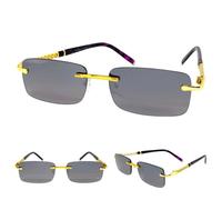 Occhiali Da Sole Rimless Eleganti Moderni Contemporanei In Oro C2