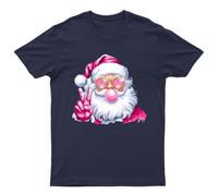 Occhiali da sole rosa Babbo Natale cuore maglietta grafica natalizia uomo...