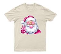 Occhiali da sole rosa Babbo Natale cuore maglietta grafica natalizia uomo...