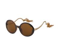 Occhiali da sole rotondi alla moda vintage per le donne con montatura color caramella con frange decorative pendenti occhiali da sole, C13, taglia unica 2026