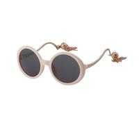 Occhiali da sole rotondi alla moda vintage per le donne con montatura color caramella con frange decorative pendenti occhiali da sole, C5, taglia unica 2026