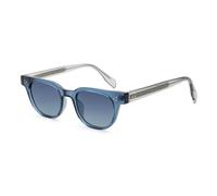 Occhiali da sole rotondi per gli uomini CP montatura acetato tempio retrò occhiali da sole per viaggi UV400 lenti, Blu