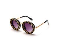 Occhiali da sole rotondi vintage donne ragazze retrò steampunk occhiali da sole di lusso designer occhiali da vista famiglia occhiali UV400, Versare Les Enfants, Taglia unica