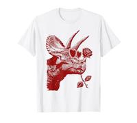 Occhiali da Sole San Valentino Triceratops in Heart Romantic Dinosaur Maglietta
