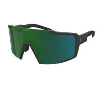 Scott Occhiali da sole Shield Kaki Green Amp White Chrome S2