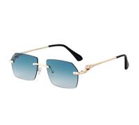 Occhiali da sole senza montatura per le donne occhiali da sole vintage Luxe per gli uomini occhiali da sole retrò, G04, Taglia unica