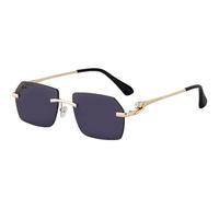 Occhiali da sole senza montatura per le donne occhiali da sole vintage Luxe per gli uomini occhiali da sole retrò, G01, Taglia unica