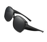 Occhiali da sole si adattano sopra gli occhiali, occhiali da sole polarizzati per uomini, occhiali da sole Fitover Wrap, occhiali da sole per uomini e donne, protezione UV, montatura quadrata, ombra