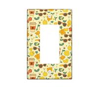 Occhiali da sole singolo Rocker Light Switch Cover, Summer Tropical Lemon Flower Summer Yellow Plastic Standard Size Accents Wall Switch Plate for Home Living Room New Apartment Decor