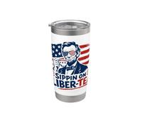 Occhiali da sole Sippin On Liber Tea Liberty Abraham Lincoln Bicchiere termico in acciaio inox doppia parete