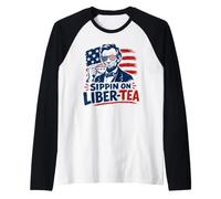 Occhiali da Sole Sippin On Liber Tea Liberty Abraham Lincoln Maglia con Maniche Raglan
