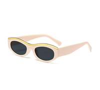 Occhiali Da Sole Sportivi Da Uomo Con Montatura Piccola, For Le Vacanze All'aperto, For La Guida Da Donna(Beige)