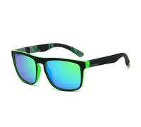 Occhiali da sole sportivi polarizzati Protezione UV400 per gli uomini che guidano attività all'aperto in spiaggia leggero telaio regalo, Sabbia Nero Verde/Verde Film