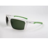 Occhiali Timberland TB9333 bianco verde con lenti polarizzate verde scuro
