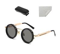 Occhiali da sole tinta regolabili per la guida di 1-9 marce, lenti rotonde polarizzate con filtro ND, protezione UV, metallo leggero per esterno, pesca Black Gold