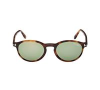 Tom Ford Prescott-02 Ft 1331 Occhiali Da Sole Uomo Avana Rotondo Verde 51mm