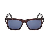 TOM FORD Uomo FT1303 SMITH-02 52V Occhiali da sole Acetato Havana Blu Squadrata Normale