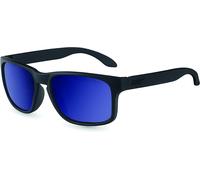 OCCHIALI DA SOLE UNISEX PEGASO ROCKY MONTATURA NERA LENTI SPECCHIATE BLU