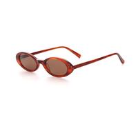 Occhiali da sole unisex retrò con montatura ovale piccola in acetato di alta qualità, alla moda e alla moda, con cerniere in metallo UV400, col. c3
