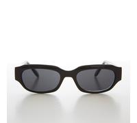 Occhiali Da Sole Unisex Retrò Dana In Metallo Nero Mod Bold Rettangolari