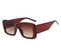 Occhiali Da Sole Uomo Con Montatura Piccola For Le Vacanze, Donna For La E I Pendolari(Brown)