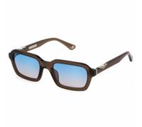 Police Uomo SPLL14 ORIGINS 57 0T88 Occhiali da sole Acetato Marrone Blu Squadrata Normale Sfumato
